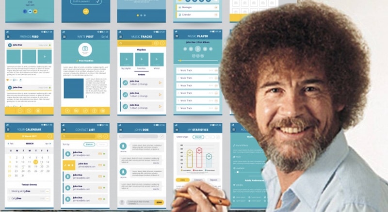 The Bob Ross app design philosophy how to overcome blank canvas