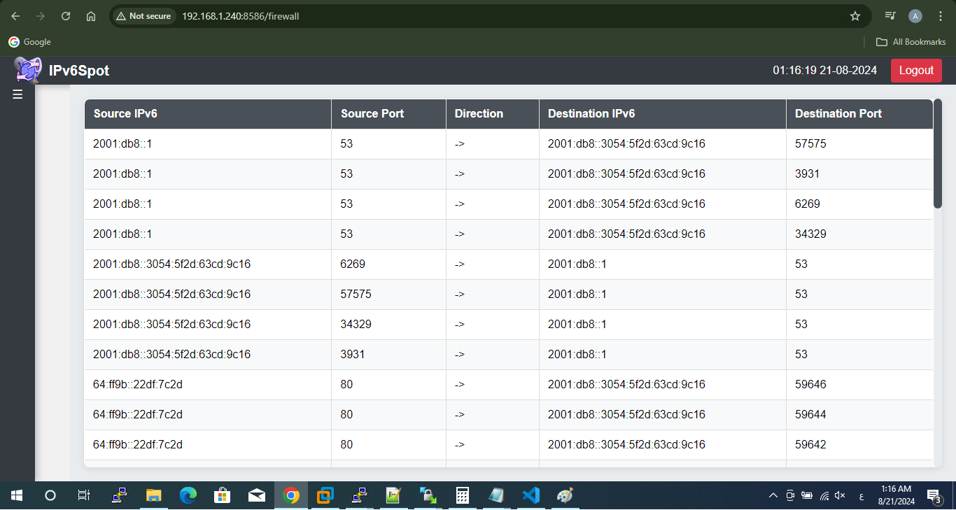 Captive Portal Project Using IPv6