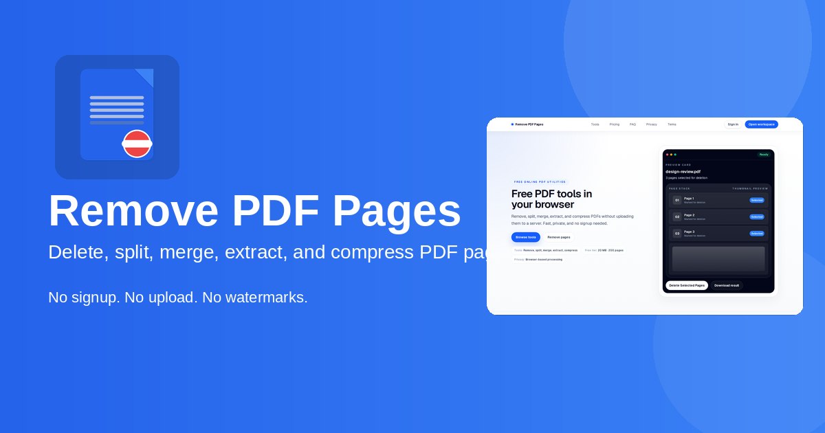 Remove PDF Pages