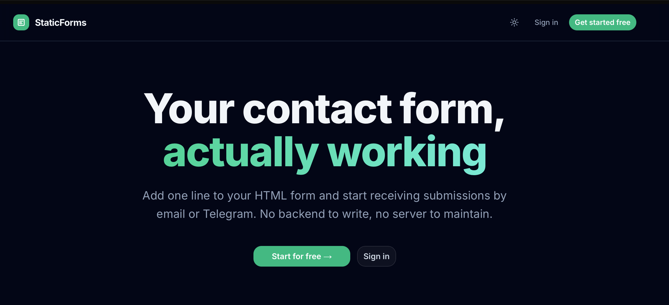 Static Forms