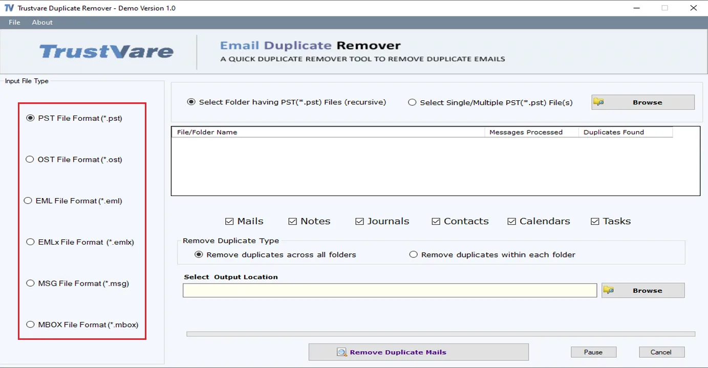TrustVare MSG Duplicate Remover Software