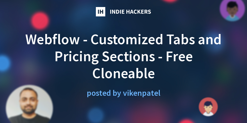Webflow - Customized Tabs and Pricing Sections - Free Cloneable - Indie ...