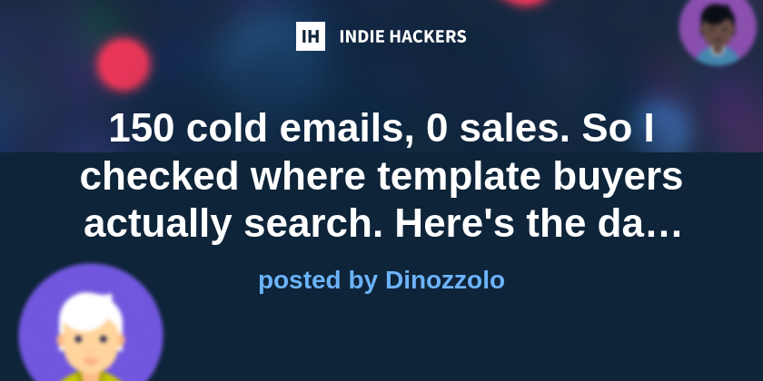 150 cold emails, 0 sales. So I checked where template buyers actually search. Here's the data and the pivot.