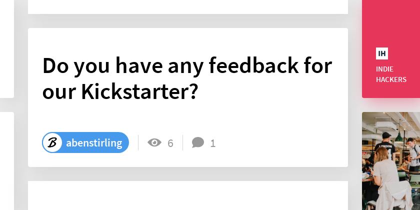 Do you have any feedback for our Kickstarter?