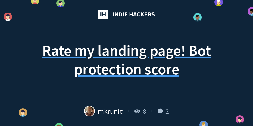 Rate my landing page! Bot protection score
