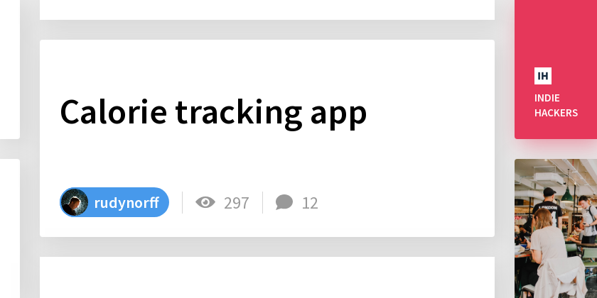 Calorie tracking app