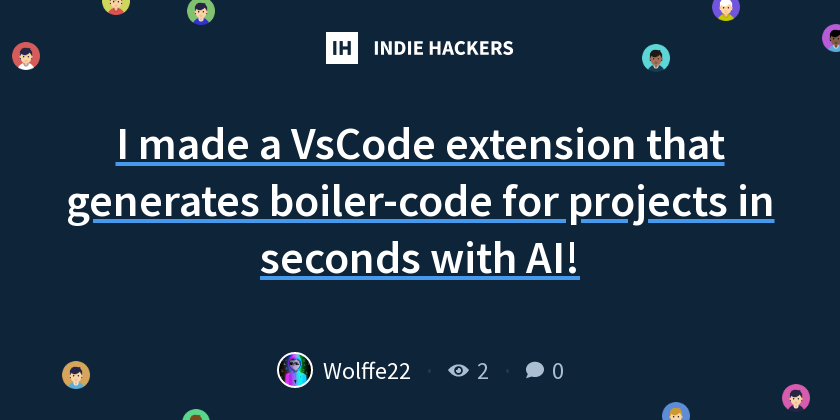 I made a VsCode extension that generates boiler-code for projects in ...