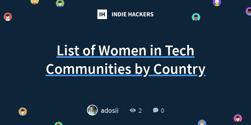List of Women in Tech Communities by Country