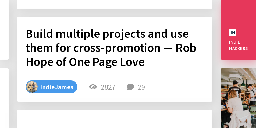 Build multiple projects and use them for cross-promotion — Rob Hope of ...