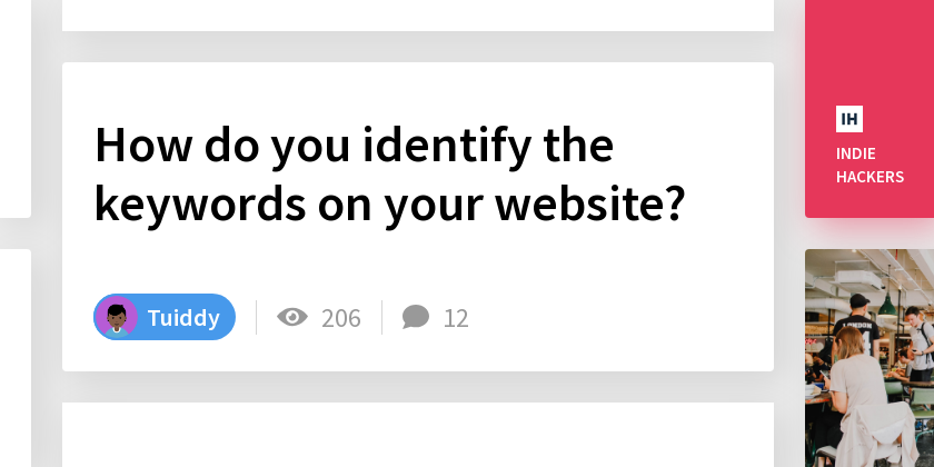 How do you identify the keywords on your website?