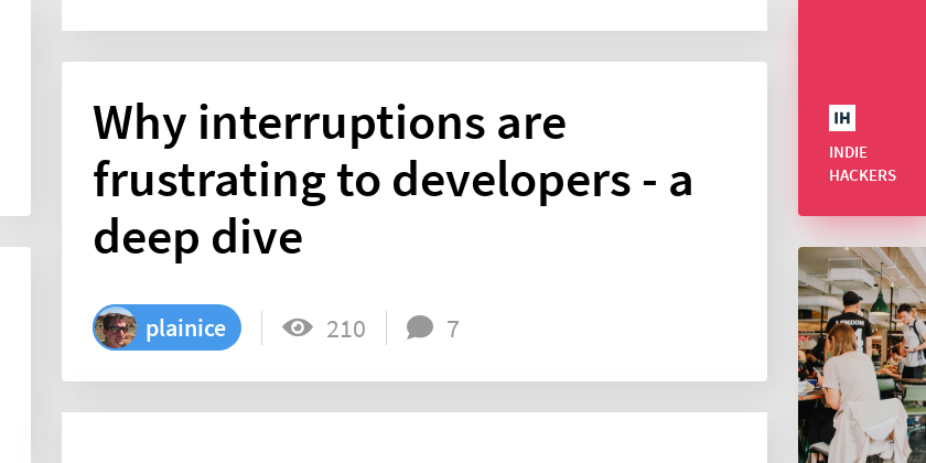Why interruptions are frustrating to developers - a deep dive - Indie ...