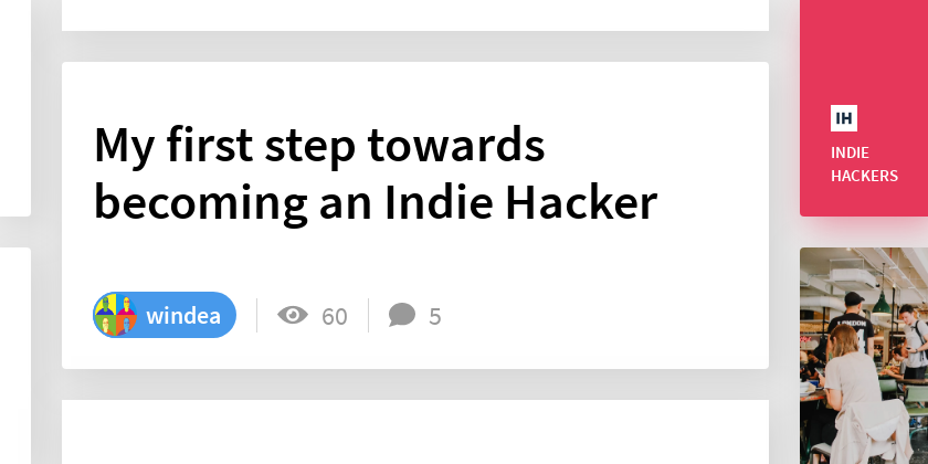My first step towards becoming an Indie Hacker
