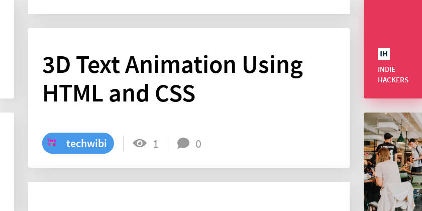 3D Text Animation Using HTML and CSS