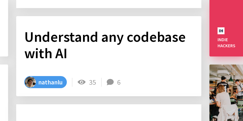 Understand any codebase with AI - Indie Hackers