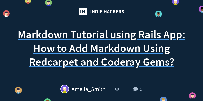 Markdown Tutorial using Rails App: How to Add Markdown Using Redcarpet ...