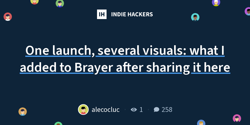 One launch, several visuals: what I added to Brayer after sharing it here