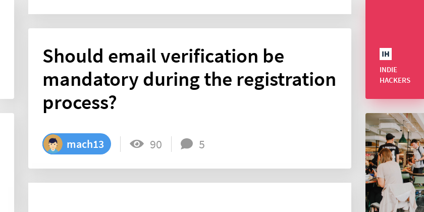 Should email verification be mandatory during the registration process ...