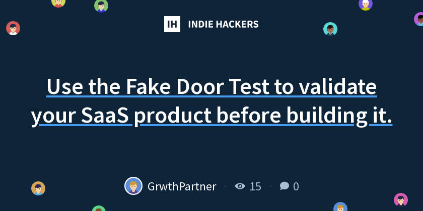 Use the Fake Door Test to validate your SaaS product before building it ...
