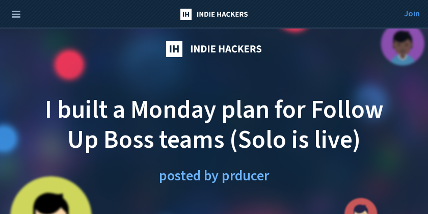 I built a Monday plan for Follow Up Boss teams (Solo is live)