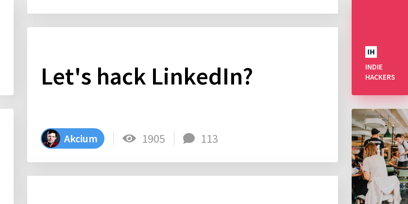Let's hack LinkedIn? - Indie Hackers