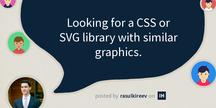 Looking for a CSS or SVG library with similar graphics. - Indie Hackers