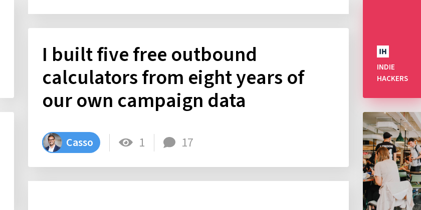 I built five free outbound calculators from eight years of our own campaign data