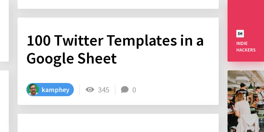 100 Twitter Templates in a Google Sheet