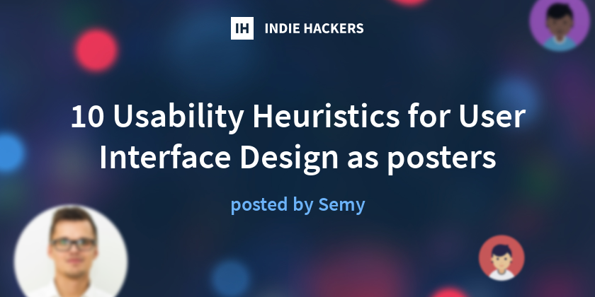 10 Usability Heuristics for User Interface Design as posters - Indie ...