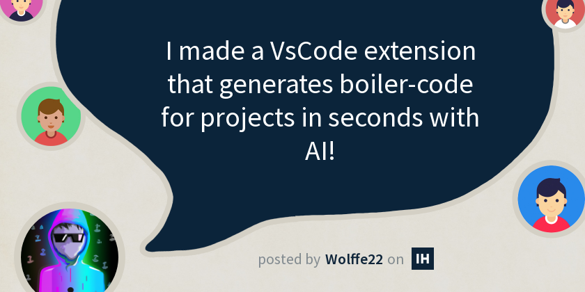 I made a VsCode extension that generates boiler-code for projects in ...