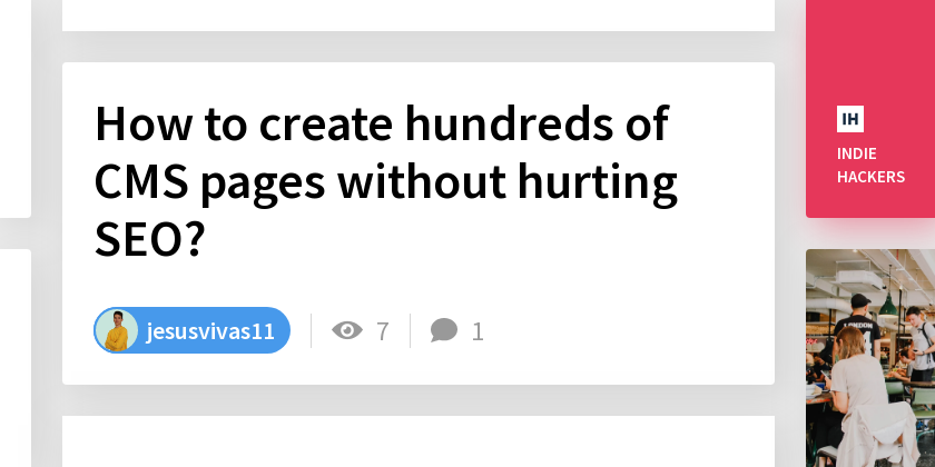 How to create hundreds of CMS pages without hurting SEO? - Indie Hackers