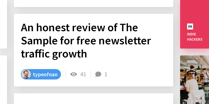 An honest review of The Sample for free newsletter traffic growth