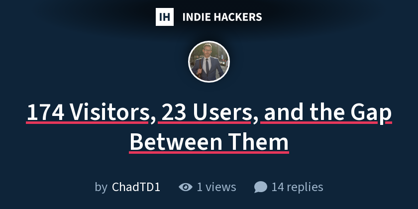 174 Visitors, 23 Users, and the Gap Between Them