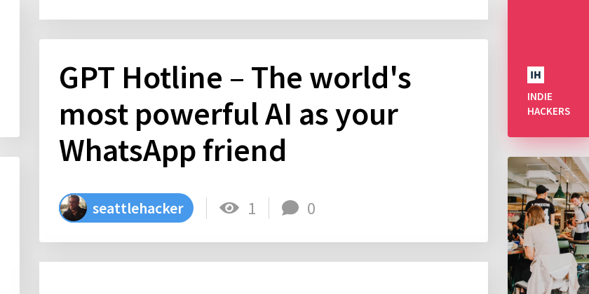 GPT Hotline – The world's most powerful AI as your WhatsApp friend