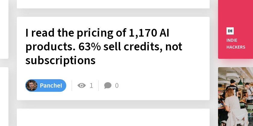 I read the pricing of 1,170 AI products. 63% sell credits, not subscriptions