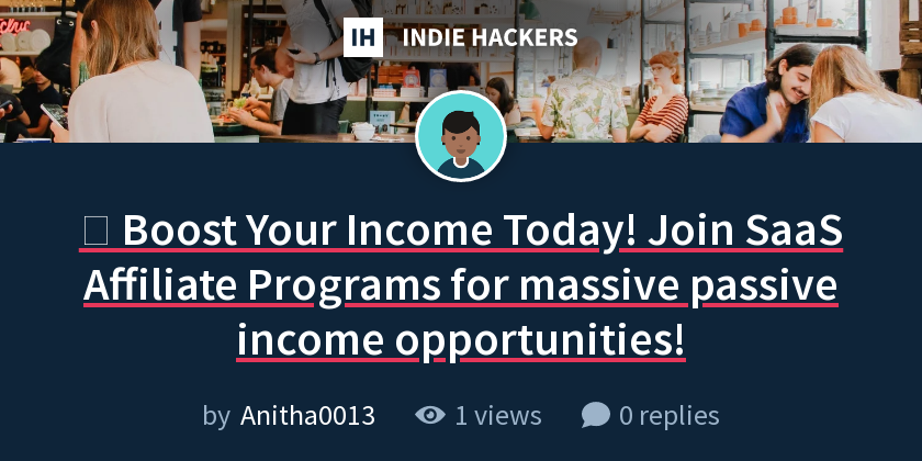 🌟 Boost Your Income Today! Join SaaS Affiliate Programs for massive ...