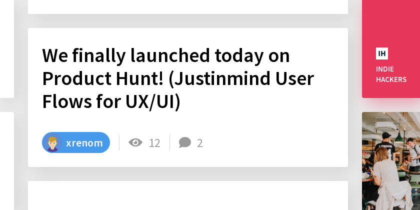 We finally launched today on Product Hunt! (Justinmind User Flows for ...