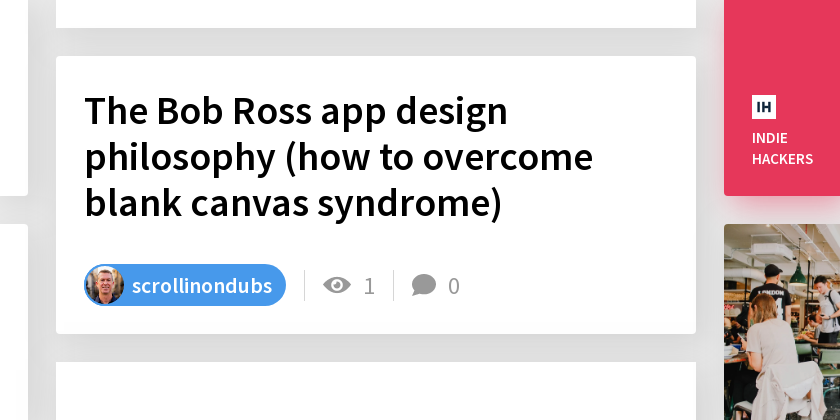 The Bob Ross app design philosophy how to overcome blank canvas