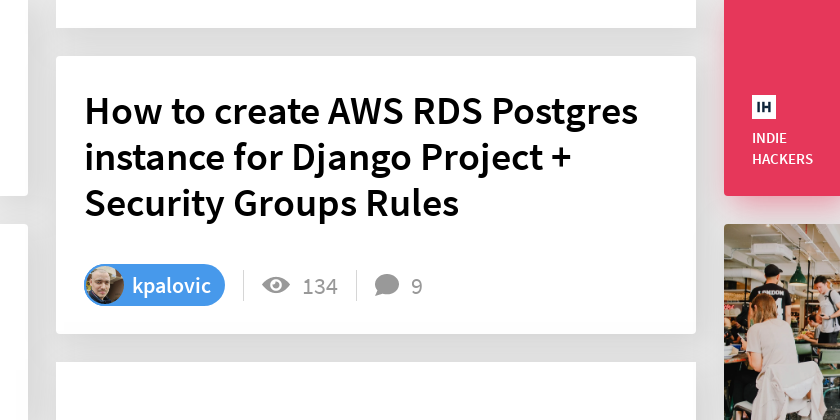 How to create AWS RDS Postgres instance for Django Project + Security ...