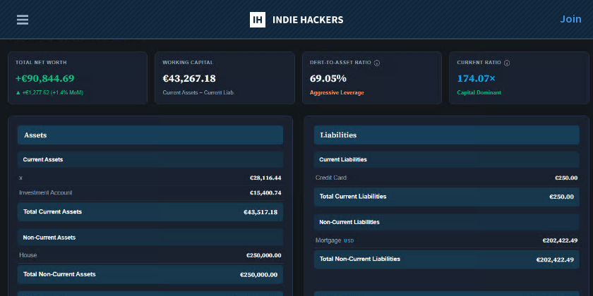 Built a personal finance tracker because I was sick of Google Sheets breaking on me