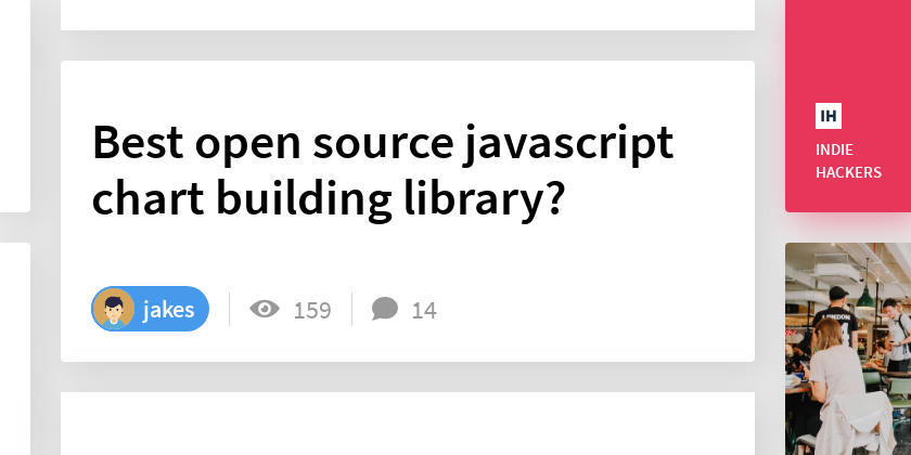 Best open source javascript chart building library? - Indie Hackers