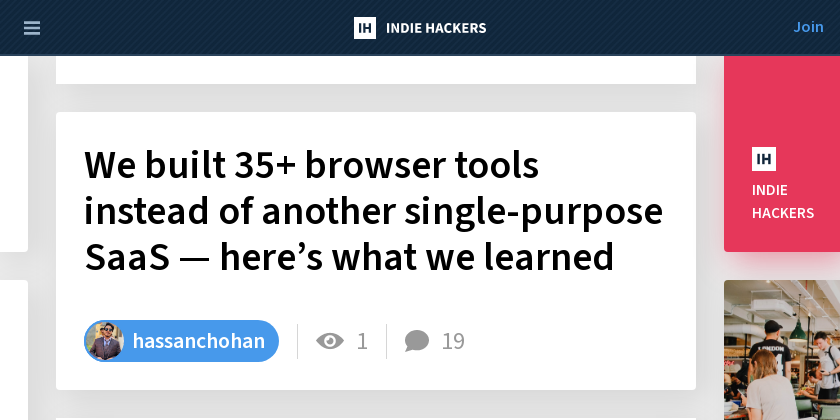 We built 35+ browser tools instead of another single-purpose SaaS ...