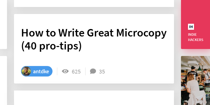 How to Write Great Microcopy (40 pro-tips) - Indie Hackers