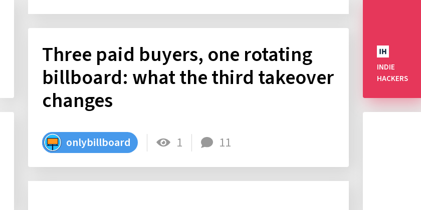 Three paid buyers, one rotating billboard: what the third takeover changes