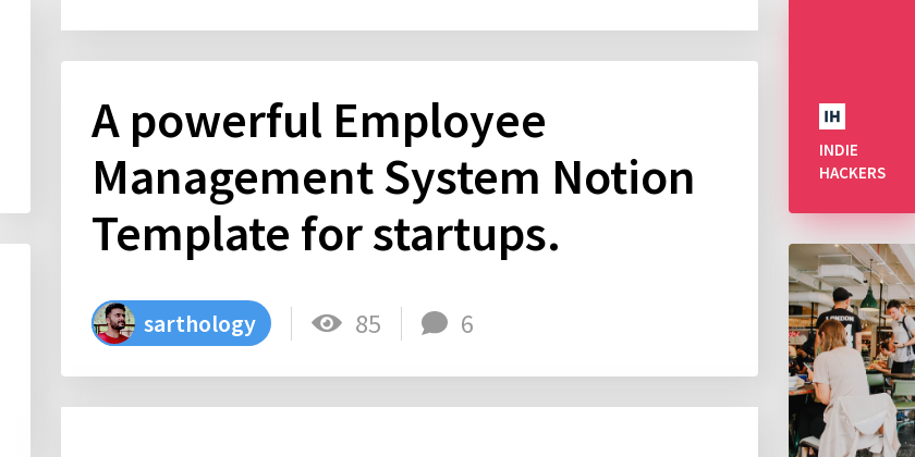 A powerful Employee Management System Notion Template for startups ...
