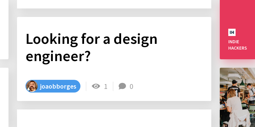 Looking for a design engineer?