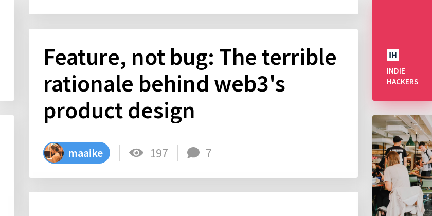 Feature, not bug: The terrible rationale behind web3's product design ...