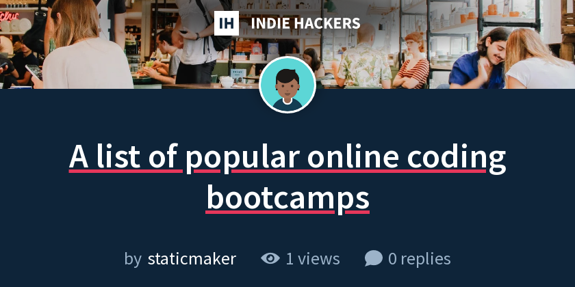 A list of popular online coding bootcamps