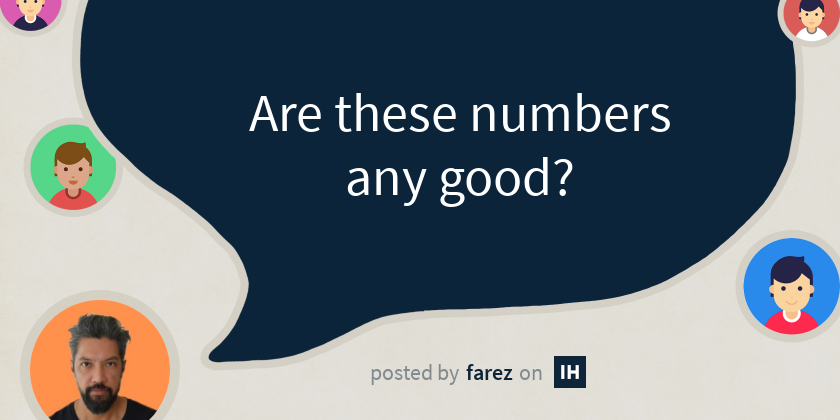 Are these numbers any good? - Indie Hackers