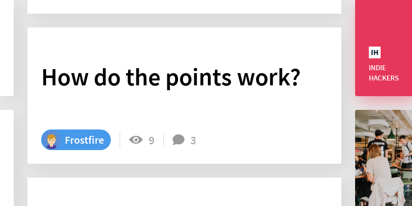 How do the points work? - Indie Hackers