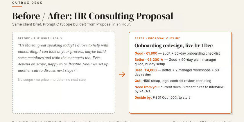 Week 2 of selling AI kits to consultants: